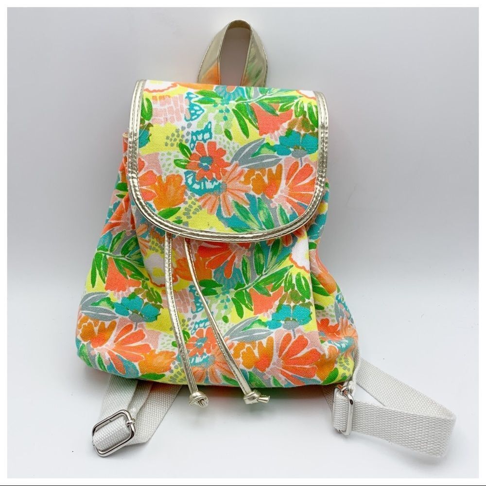 Little Girls Floral Target Cloth Backpack NWOT - Picture 2 of 10